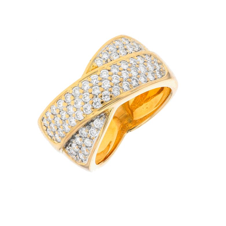 Bague diamants 0.86 carat or jaune 11.39g Comme neuf -  reconditionné disponible sur Gemme Les Bijoux